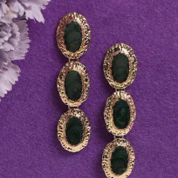Sohi GoldPlated Drop Earrings-77