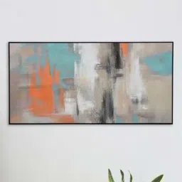 @home Beige Canvas Abstract Wall Painting-picture-23