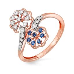 Malabar Gold and Diamonds 18k Rose Gold Diamond Ring-image-91