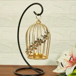 Living Scapes by Pantaloons Gold Iron T-Light Candle Holder-image-88