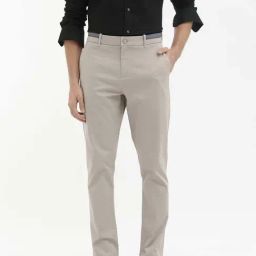 Rare Rabbit Beige Regular Fit Solid Trousers-image-76