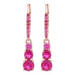 Juicy Couture Rose Lilly Crystals Hoop Drop Earrings for Women-image-68