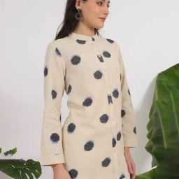 W White Printed Casual Shirt-image-95