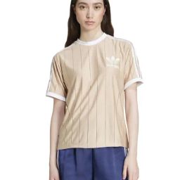 Adidas Originals Beige Relaxed Fit Striped Sports T-Shirt-image-24
