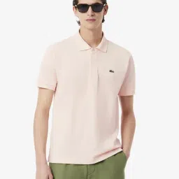 Lacoste Pink Classic Fit Polo T-Shirt-image-22