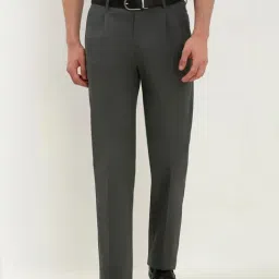 Allen Solly Grey Cotton Regular Fit Trousers-image-91