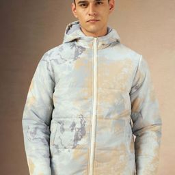 Dennis Lingo Men Floral Padded Jacket-image-15