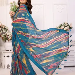 yourwish Printed Satin Saree-picture-22