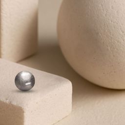 TVISVA JEWELS 925 Silver Rhodium-Plated Ball Shaped Oxidized Stud Nosepin-52