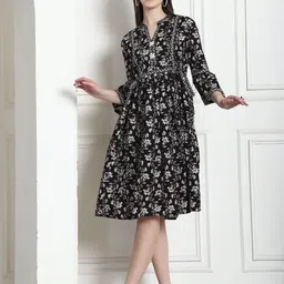 Roly Poly Women Floral Printed A-Line Midi Dress-picture-41