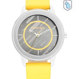 Fastrack Women Grey & Yellow Leather Analogue Watch 6246SL02-picture-24