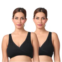 Morph Maternity Pack Of 2 Leak-Proof Sleep Nursing Bras - Black-picture-6