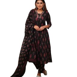 klosia Women's Viscose Printed A-Line Kurta And Pant Set With Dupatta | Kurta Set | Ethnic Set | Dupatta Set | Ethnic Set | Kurta Pant image 1