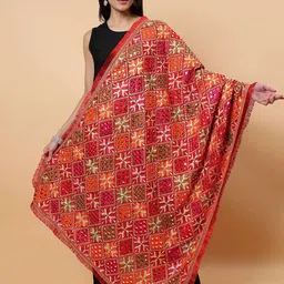 Moda Chales Ethnic Motifs Embroidered Dupatta with Phulkari-image-13