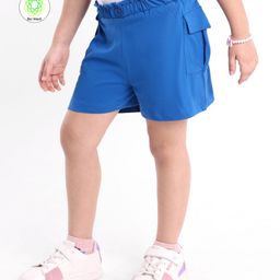 Honeyhap Premium 100% Cotton Mid Thigh Solid Shorts with Bio Finish - Princess Blue-image-10