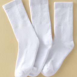 Pine Active Cotton Lycra Knit Athelisure & Sportswear  Breathable Socks  Pack Of 3 - White-picture-18