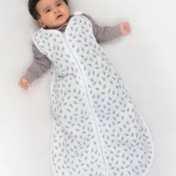 Theoni 100% Cotton Muslin Sleeping Bag-Hedge Green Leaf-picture-41