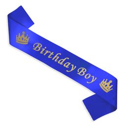 Wobbox Happy Birthday Sash Birthday Boy Sash Birthday Decoration Items Blue -Pack Of 1-image-61