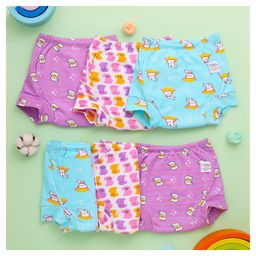SuperBottoms  Kids Pack Of 6 Printed Pure Cotton Padded Underwear Upgraded Version Size1-20