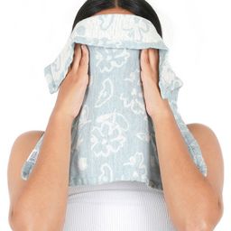 Doctor Towels Pack Of 4 Banana Jacquard Floral Printed Face Towels - Chalk Blue-15
