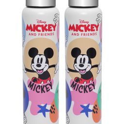 Jaypee Plus Galaxy prime Stainless Steel Water Bottle Pack of 2 |Disney Mickey Mouse Kids water bottle - 980 ml each-23