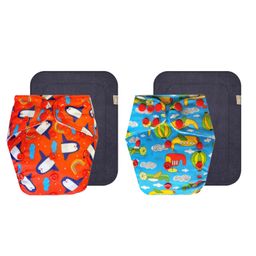 Dumbledo Premium Cloth Diaper with Leak-Proof, Absorbent 6-layer Black Insert - Dryfeel with Comfortable Fit for 3 Months to 3 Years, Pack of 2-27