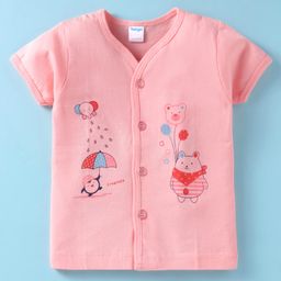 Tango Single Jersey Knit Half Sleeves Jhabla with Animal Print - Light Pink-picture-10