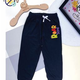 COCOON ORGANICS Cotton Roar Some Text Printed Pajama - Black-image-35