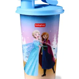 Babyhug Disney Frozen Stainless Steel Flip Flop Sipper 300ml - Blue| Spill Proof| Indoor and Outdoor| School Sipper| Hot & Cold Beverages-picture-29