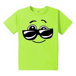 KAVEE Pure Cotton Half Sleeves Goggles Printed Bio Washed Tee - Neon Green-image-35