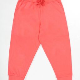 Kiddopanti Cotton Knit Solid Jogger Track Pant - Coral-picture-23