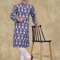Tesmare Men Ethnic Motifs Thread Work Kurta-picture-50