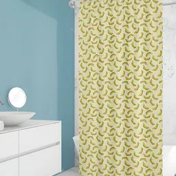 ArtzFolio Yellow Printed Water Proof Shower Curtain-image-24
