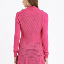 SHOWOFFFF Self Design Open Front Longline Shrug image 4