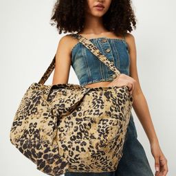 max Women Animal Printed Oversized Structured Shoulder Bag-8