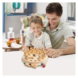 Clapjoy Wooden Memory Chess Game Educational Board Games Board Game image 4