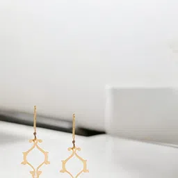 Goldnera Brass Contemporary Drop Earrings-picture-4