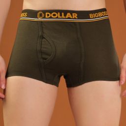 Combed Cotton Double Pouch Support Solid Men Trunk-image-1