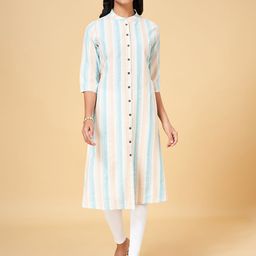 YU by Pantaloons Striped Cotton Kurta-image-4
