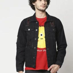 High Star Blue Cotton Regular Fit Denim Jacket-picture-40