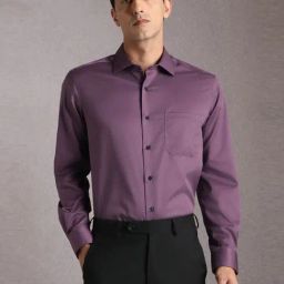 Louis Philippe Purple Cotton Regular Fit Shirt-image-44