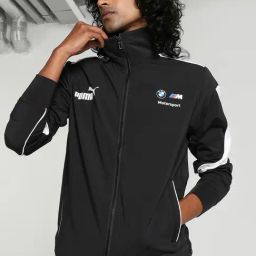 Puma BMW MMS MT7+ Black Slim Fit Self Pattern Sports Jacket-image-17