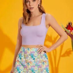 Kotty Light Purple Regular Fit Crop Top-picture-18