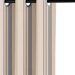 Saral Home Brown Cotton Stripe Curtain-48