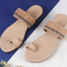 Metro Women's Beige Toe Ring Wedges-image-40