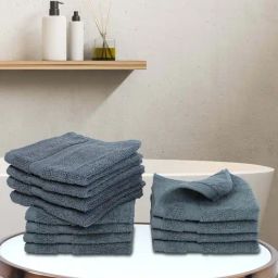 Bianca Paradiso Grey 100% Cotton 500 GSM Face Cloths - Set of 12-image-50