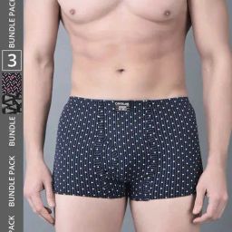 Dollar Bigboss Assorted Cotton Regular Fit Printed Trunks - Pack Of 3-image-98