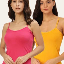 Lady Lyka Multicolor Camisole (Pack of 2)-image-83