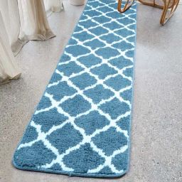Saral Home Turquoise Blue Microfiber Anti-Slip Runner - Set of 1-image-61