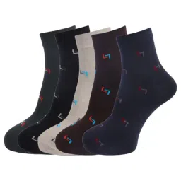 Dollar Multi Cotton Printed Socks - Pack of 5-20